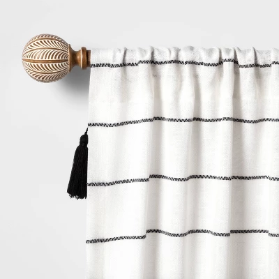 Carved Light Woodtone Ball Curtain Rod Natural - Opalhouseâ„¢ - Image 2