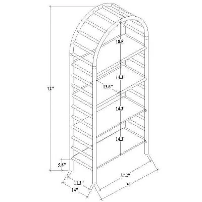 72" Holladay Curved Wooden Bookcase - Threshold™ Designed With Studio McGee - Image 10