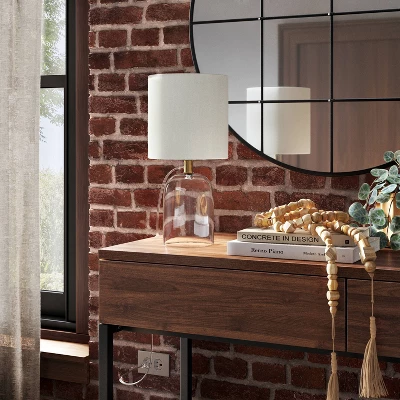 Glass Cylinder Mini Table Lamp With Open Base Clear - Threshold™ - Image 2