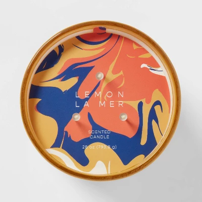 28oz Glass Lemon La Mer Candle Yellow - Opalhouseâ„¢ - Image 3