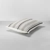 Textured Stripe Pillow Sham Dark Gray/Cream - Hearth & Hand With Magnolia