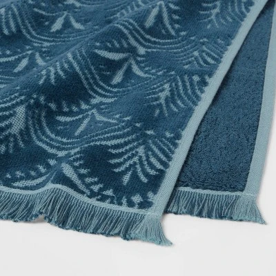 Plush Scallop Towel Teal Blue - Threshold™ - Image 3