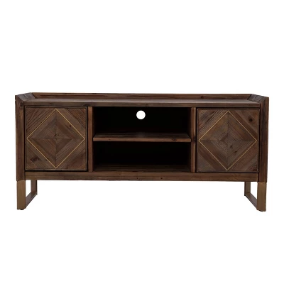 Glacerad Reclaimed Wood Media Console For TVs Upto 50" Brown - Aiden Lane - Image 3