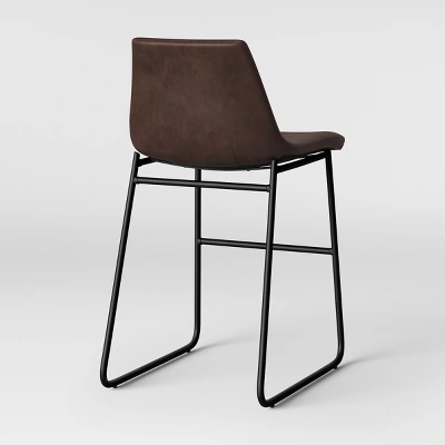 Bowden Faux Leather Counter Height Barstool - Threshold™ - Image 3