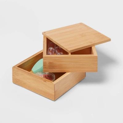6" X 6" X 4" Square Swivel Hinge Bamboo Countertop Organizer - Brightroom™ - Image 3