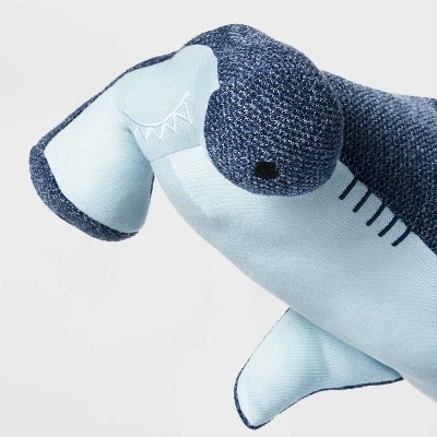 Hammerhead Kids' Throw Pillow Blue - Pillowfort™ - Image 3