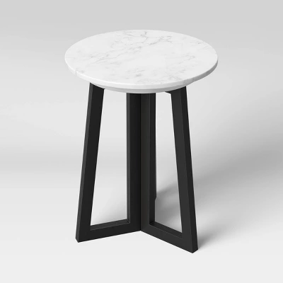 Altavista Round Marble End Table White - Threshold™ - Image 3