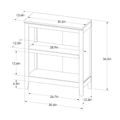 36" Carson 2 Shelf Bookcase - Threshold - Image 7