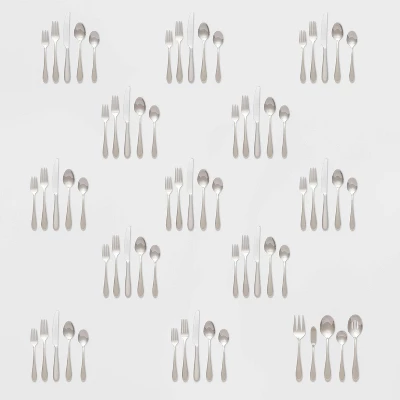 65pc Luxor 18/10 Stainless Steel Flatware Set - Threshold Signature™ - Image 3