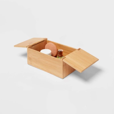 6" X 9" X 4" Rectangular Hinge Lid Bamboo Countertop Organizer - Brightroom™ - Image 3