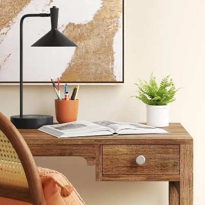 LED Wireless Charging Task Lamp With USB Black (Includes LED Light Bulb) - Threshold™ - Image 2