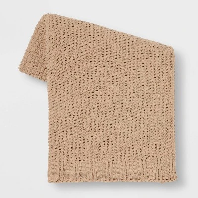 Solid Chenille Knit Throw Blanket - Threshold™ - Image 9