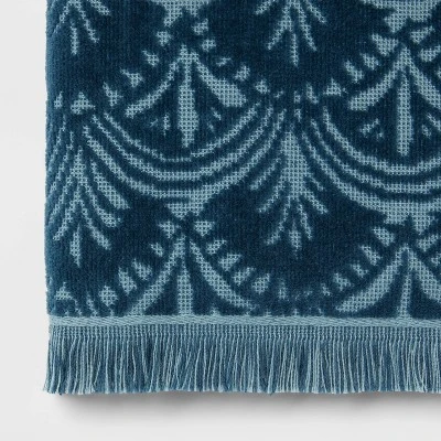 Plush Scallop Towel Teal Blue - Threshold™ - Image 2