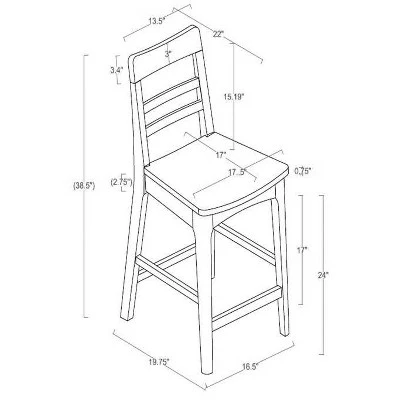 2pk Wood Ladder Back Counter Stool - Hearth & Handâ„¢ With Magnolia - Image 6