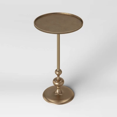 Londonberry Turned Accent Table Brass - Threshold - Image 2