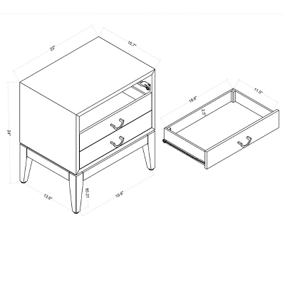 Quail Hill 3 Drawer Nightstand Mount Etna Blue - Threshold™ Designed With Studio McGee - Image 4