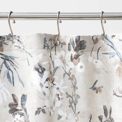 Neutral Floral Shower Curtain - Threshold™