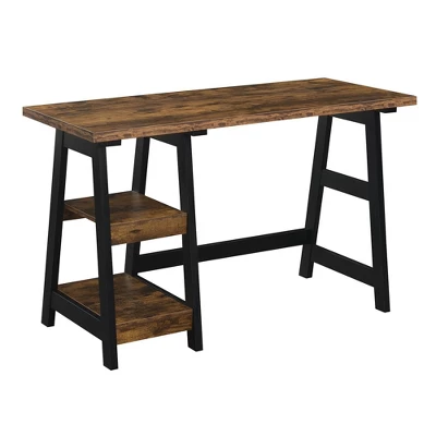 Designs2Go Trestle Desk With Shelves - Breighton Home - Image 14