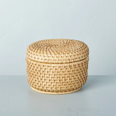 Woven Basket With Lid Natural - Hearth & Hand™ With Magnolia - Image 5