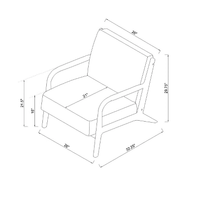 Esters Wood Armchair - Threshold™ - Image 5