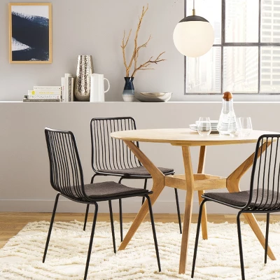 Set Of 2 Sodra Rounded Seat Wire Dining Chair Black - Threshold™ - Image 7