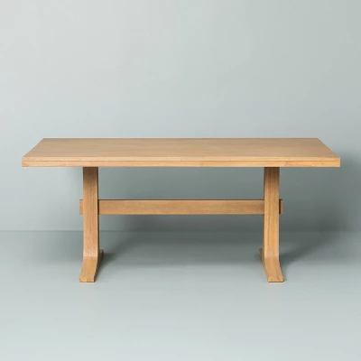 Pedestal Wood Dining Table - Natural - Hearth & Handâ„¢ With Magnolia - Image 2