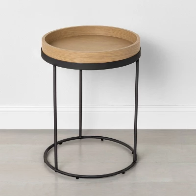 Wood & Steel Accent Side Table - Natural/Black - Hearth & Handâ„¢ With Magnolia - Image 2