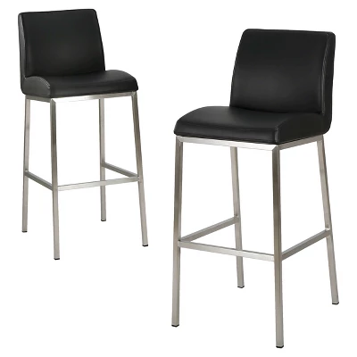 30" Vasos Bonded Leather Barstool Set 2ct - Christopher Knight Home - Image 4