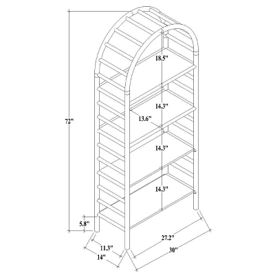 72" Holladay Curved Wooden Bookcase - Threshold™ Designed With Studio McGee - Image 6