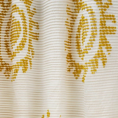 1pc 50"x84" Light Filtering Jacquard Curtain Panel Gold - Opalhouse™ Designed With Jungalow™ - Image 3