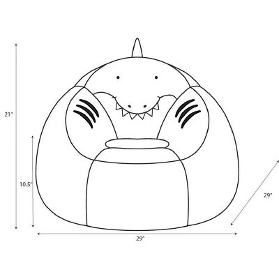 Shark Kids' Bean Bag Chair - Pillowfort™ - Image 5