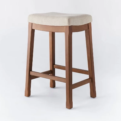 Candor Wood And Upholstered Saddle Counter Height Barstool - Threshold™ - Image 8