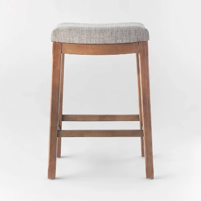 Candor Wood And Upholstered Saddle Counter Height Barstool - Threshold™ - Image 2