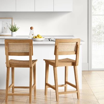 Tormod Backed Cane Counter Height Barstool - Threshold™