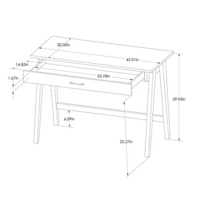 Paulo Wood Writing Desk With Drawer - Threshold™ - Image 3