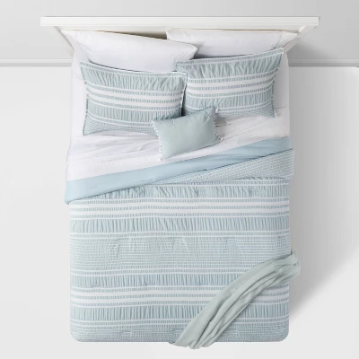 5pc Seersucker Stripe Comforter Set - Threshold™ - Image 2
