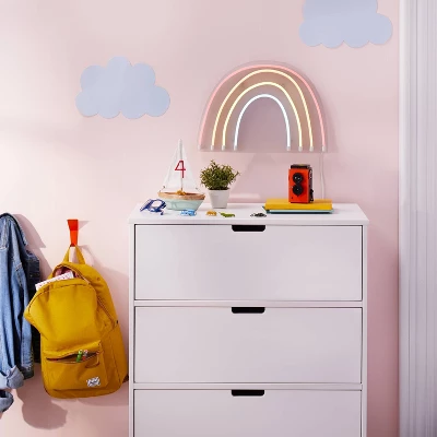 Rainbow Neon Kids' Wall Decor - Pillowfort™ - Image 3