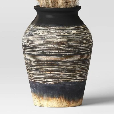 Grass Arrangement In Ceramic Pot Black - Threshold™ - Image 3