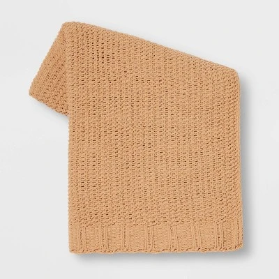 Solid Chenille Knit Throw Blanket - Threshold™ - Image 8