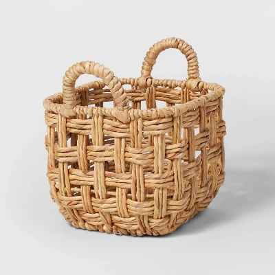 Twisted Open Checkered Weave Milk Crate Natural - Brightroom™ - Image 5