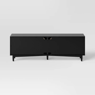 Organic Caned TV Stand For TVs Up To 65" Black - Threshold™ - Image 3