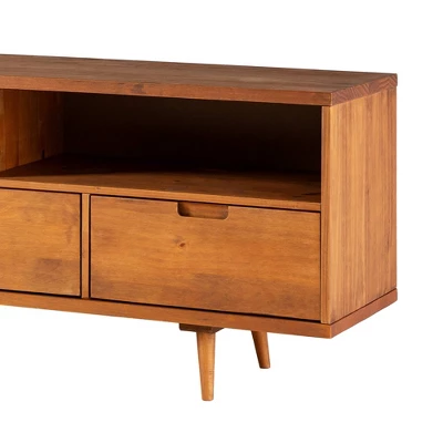 Cara Mid-Century Modern 3 Drawer TV Stand For TVs Up To 65" - Saracina Home - Image 4