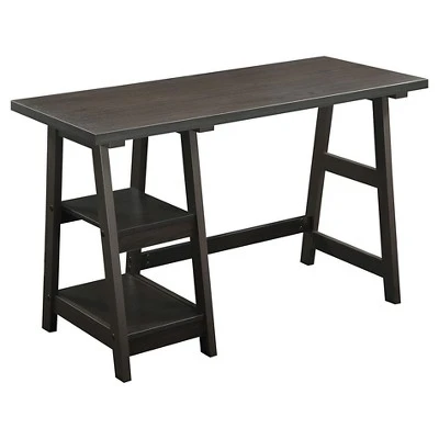 Designs2Go Trestle Desk With Shelves - Breighton Home - Image 9