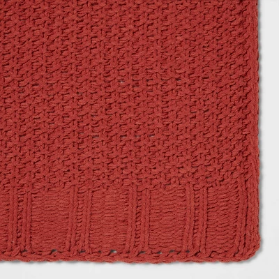 Solid Chenille Knit Throw Blanket - Threshold™ - Image 4
