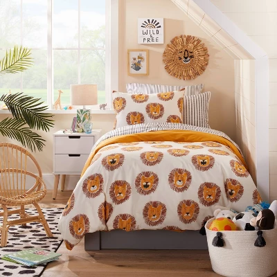 Water Hyacinth Lion Head Kids' Wall Décor Natural - Pillowfort™ - Image 3