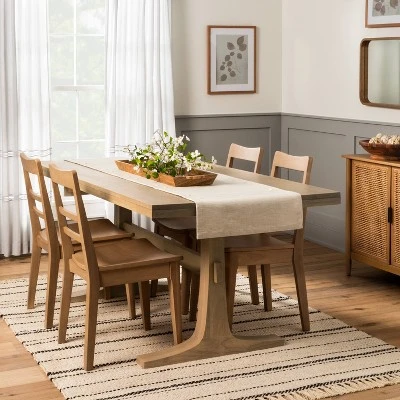 Pedestal Wood Dining Table - Natural - Hearth & Handâ„¢ With Magnolia